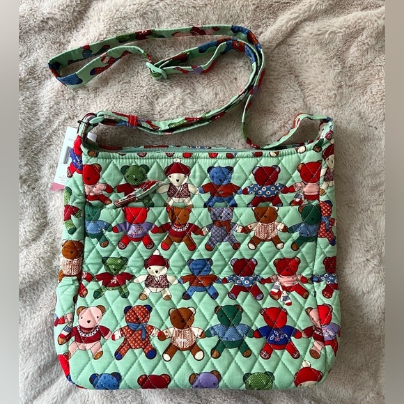 NWT Vera Bradley Toasty Teddies Essential XL Crossbody Bag - Picture 9 of 9